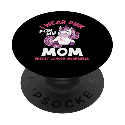 I Wear Pink For My Mom Brustkrebs-Bewusstsein PopSockets Klebender PopGrip von Inspirational Breast Cancer Awareness Gifts Co.