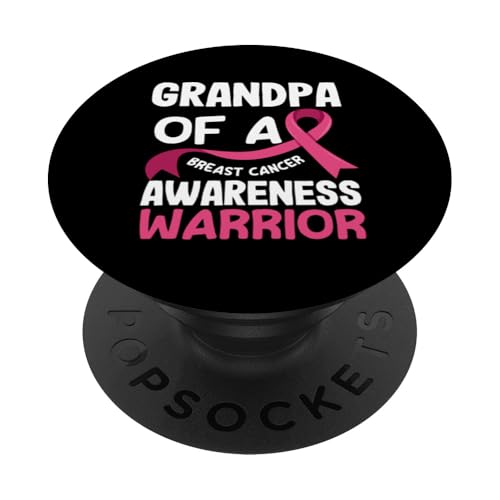 Opa eines Kriegers zur Sensibilisierung für Brustkrebs PopSockets Klebender PopGrip von Inspirational Breast Cancer Awareness Gifts Co.