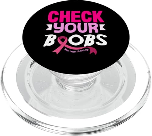 Überprüfen Sie Ihre Brüste Brustkrebs-Bewusstsein PopSockets PopGrip für MagSafe von Inspirational Breast Cancer Awareness Gifts Co.