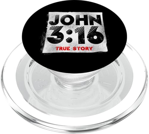 Christlicher Bibelvers John 3:16 True Story PopSockets PopGrip für MagSafe von Inspirational Religious Faith Jesus God HD0