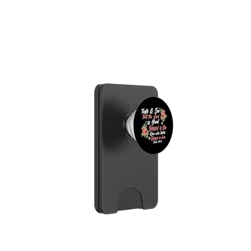 Christlicher Bibelvers Zitat Rose Blume Psalm 34:8 PopSockets PopWallet für MagSafe von Inspirational Scripture Verse God Faith HD0