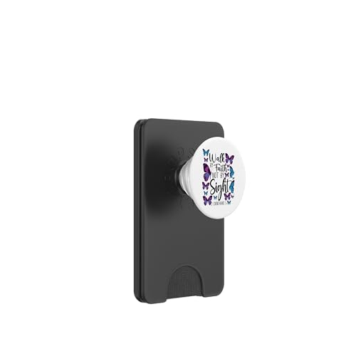 Christlicher Bibelvers Zitat Schmetterling 2 Korinther 5:7 PopSockets PopWallet für MagSafe von Inspirational Scripture Verse God Faith HD0