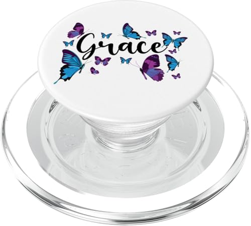 Christlicher Bibelvers Zitat Schmetterling Anmut PopSockets PopGrip für MagSafe von Inspirational Scripture Verse God Faith HD0