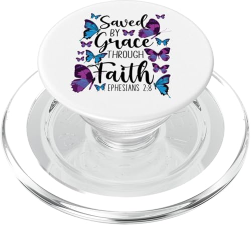 Christlicher Bibelvers Zitat Schmetterling Epheser 2:8 PopSockets PopGrip für MagSafe von Inspirational Scripture Verse God Faith HD0