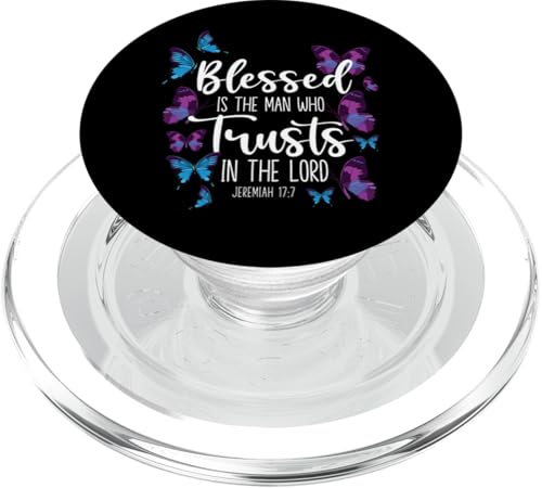 Christlicher Bibelvers Zitat Schmetterling Jeremia 17:7 PopSockets PopGrip für MagSafe von Inspirational Scripture Verse God Faith HD0