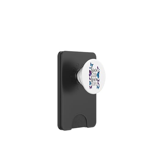 Christlicher Bibelvers Zitat Schmetterling Liebe Gott Liebe Menschen PopSockets PopWallet für MagSafe von Inspirational Scripture Verse God Faith HD0