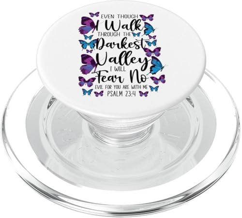 Christlicher Bibelvers Zitat Schmetterling Psalm 23:4 PopSockets PopGrip für MagSafe von Inspirational Scripture Verse God Faith HD0