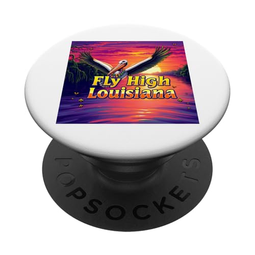 Fly High Louisiana Pelican Tribute-Design PopSockets Klebender PopGrip von Inspired Prints