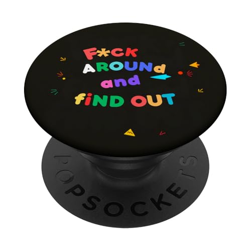 Kräftige bunte Phrasenkunst mit verspielter Typografie PopSockets Klebender PopGrip von Inspired Prints