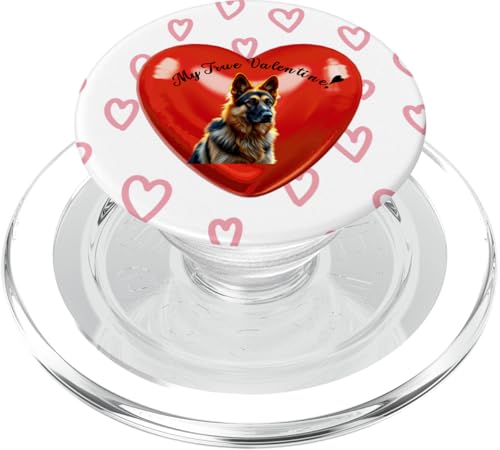 My True Valentine Deutscher Schäferhund Herz-Design PopSockets PopGrip für MagSafe von Inspired Prints