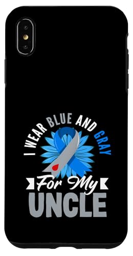 Hülle für iPhone XS Max Diabetes Type 1 Awareness I Wear Blue And Gray For My Oncle von Inspiring Advocacy for T1D Diabetes Awareness Gift