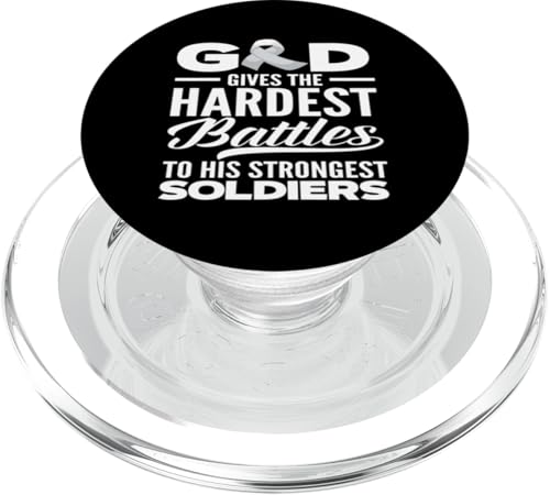 Lungenkrebsbewusstsein Stärkster Soldat Gott Christian PopSockets PopGrip für MagSafe von Inspiring Lung Cancer Fighter Faith Hope Gifts