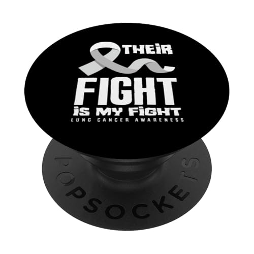 Lungenkrebsbewusstsein Their Fight Is My Fight PopSockets Klebender PopGrip von Inspiring Lung Cancer Fighter Faith Hope Gifts