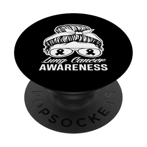 Sonnenbrille für Lungenkrebs-Bewusstsein für unordentliche Brötchen PopSockets Klebender PopGrip von Inspiring Lung Cancer Fighter Faith Hope Gifts