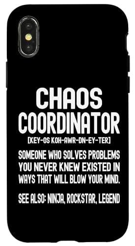 Hülle für iPhone X/XS Chaos Koordinator Problem Fixer Legende Lustig Humor von Inspiring Motivational Thinker Clever Humor Tees