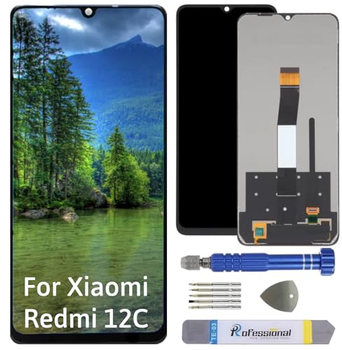Int'x Display für Xiaomi Redmi 12C 22120RN86G LCD Bildschirm Ersatz Touchscreen mit Werkzeug Schwarz Hohe Qualität von Int'x