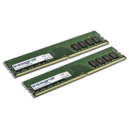 Integral 32GO Kit (2x16GO) DDR4 RAM 3200MHz (oder 2933MHz, 2666MHz & 2400MHz) SDRAM Desktop/ Computer PC4-25600 Arbeitsspeicher von Integral