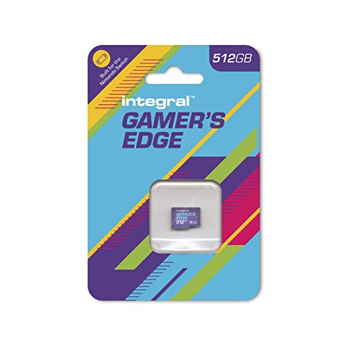 Integral 512GB Gamer's Edge Micro SD Card für die Nintendo Switch - Schnelles Laden & Speichern von Spielen Speichern von Spielen DLC & Daten Entwickelt für Nintendo Switch, Switch Lite & Switch OLED von Integral