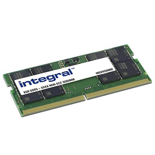 Integral 8GB DDR5 RAM 4800MT/s SODIMM Laptop/Notebook/MacBook PC5-38400 Memory | RAM DDR5 | DDR 5 | Arbeitsspeicher DDR5 Non-ECC von Integral