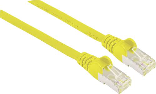 Intellinet 740951 RJ45 Netzwerkkabel, Patchkabel CAT 6a S/FTP 5.00m Gelb Folienschirm, Geflechtschir von Intellinet