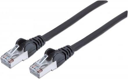 Intellinet - Patch-Kabel - RJ-45 (M) bis RJ-45 (M) - 10,0m - SFTP -Cat.7 Rohkabel (Kabel) / CAT 6a (Anschl�sse) - halogenfrei, geformt, ohne Haken - Schwarz (741057) von Intellinet