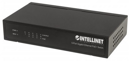 PoE+ Switch 5-Port Gigabit 60W von Intellinet