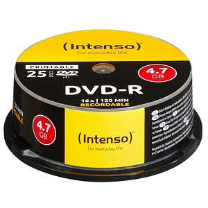 25 Intenso DVD-R 4,7 GB bedruckbar von Intenso