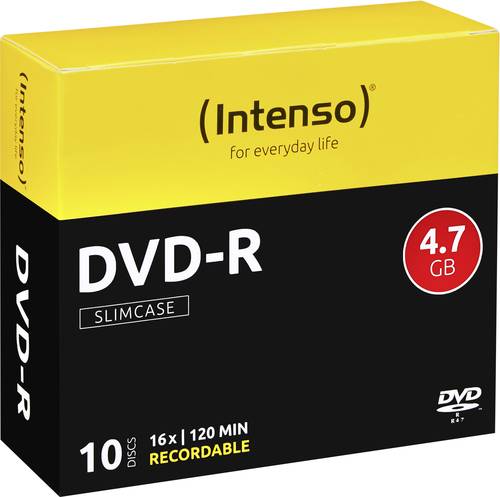 Intenso 4101652 DVD-R Rohling 4.7GB 10 St. Slimcase von Intenso