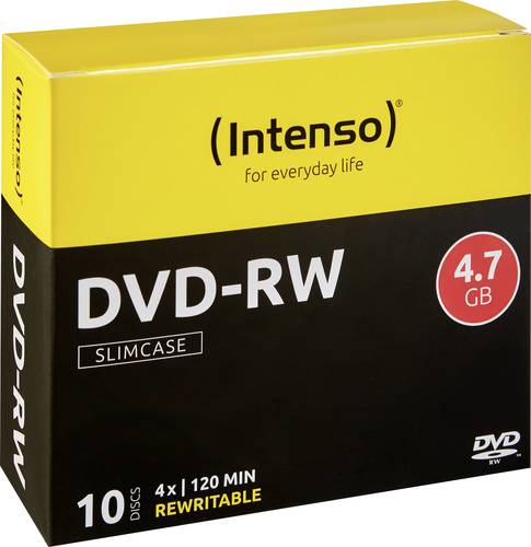 Intenso 4201632 DVD-RW Rohling 4.7GB 10 St. Slimcase Wiederbeschreibbar von Intenso