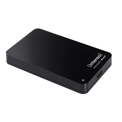 Intenso 6021460 Memory Play 1TB externe TV-Festplatte (6,35 cm (2,5 Zoll), 5400rpm, 8MB Cache, USB 3.2 Gen 1x1) inkl. TV-Halterung schwarz von Intenso
