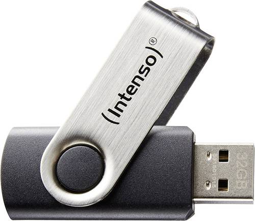 Intenso Basic Line USB-Stick 64GB Schwarz 3503490 USB 2.0 von Intenso