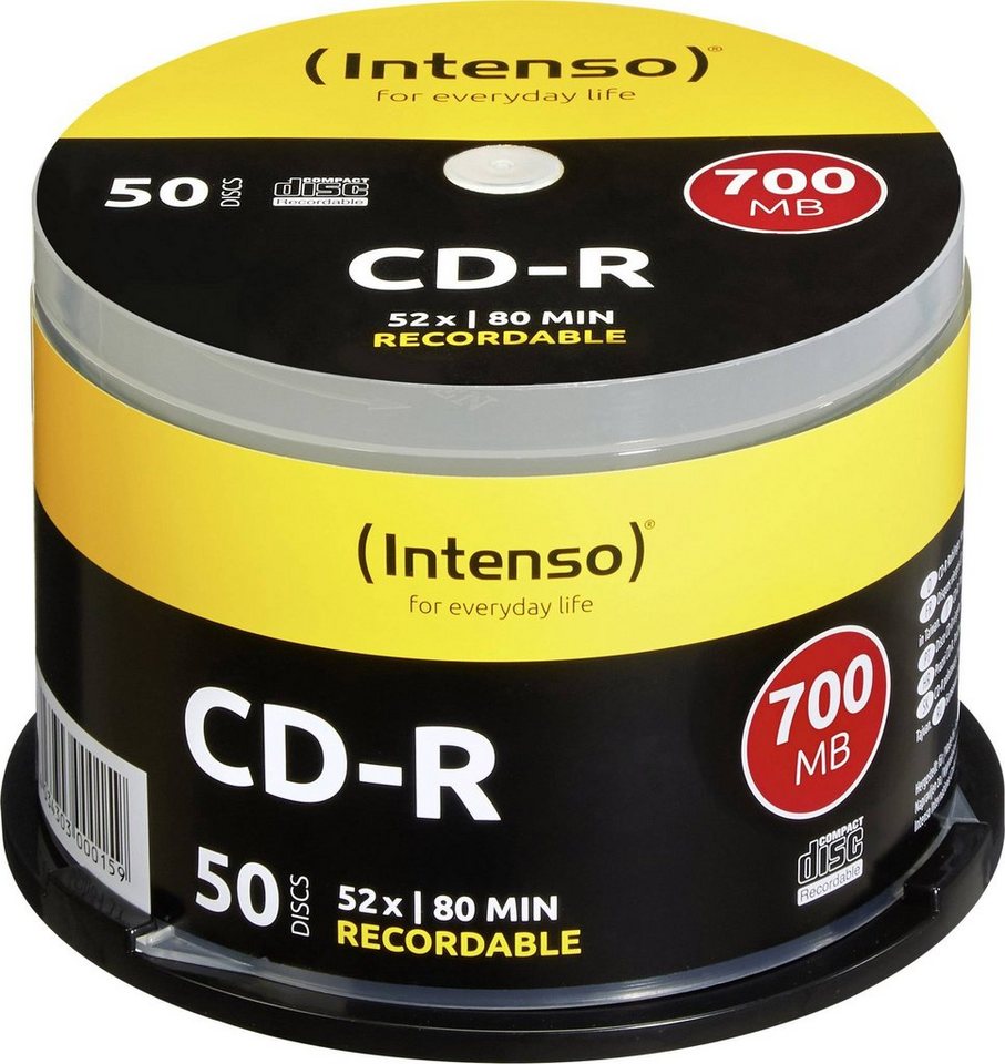 Intenso CD-Rohling Intenso CD-R 80min/700MB, 50er Pack von Intenso