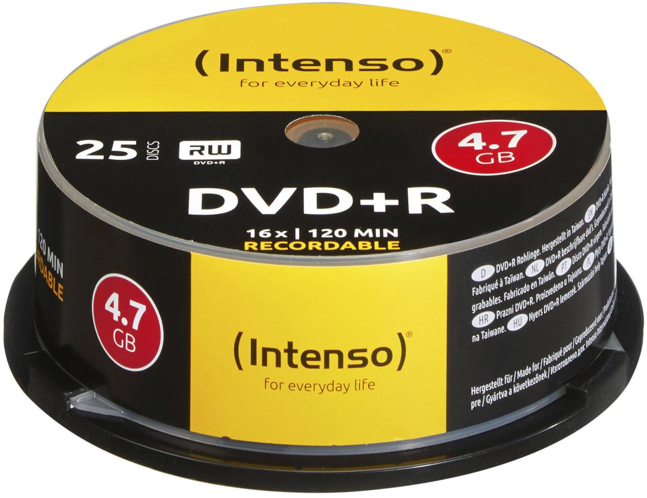 Intenso DVD+R 4,7GB 16x 25erSp Spindel von Intenso