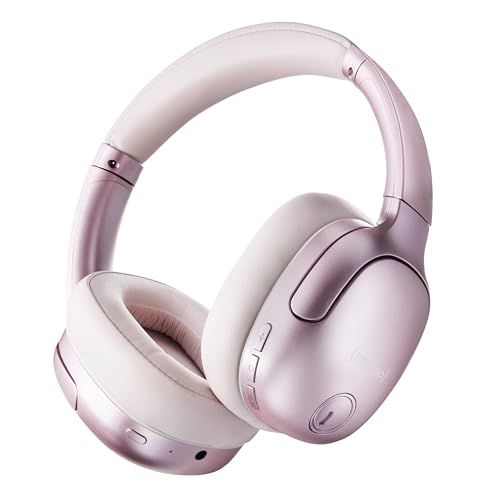 Intenso O400HA Over-Ear Kopfhörer - Hybrid Active Noise Cancelling, bis zu 75 Stunden Laufzeit und Bluetooth 5.3, mit Musikmodus, Transparency Modus und schneller Ladezeit, rosa von Intenso