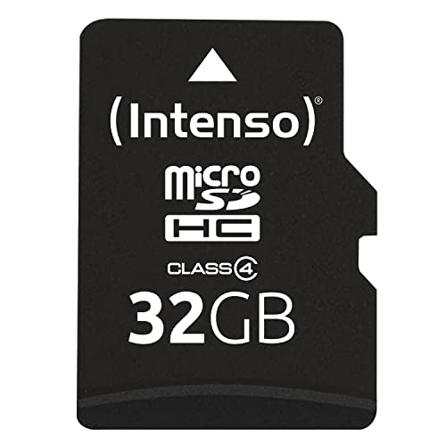 Intenso microSDHC 32GB Class 4 Speicherkarte inkl. SD-Adapter, schwarz von Intenso