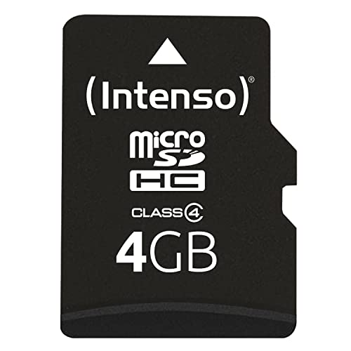 Intenso microSDHC 4GB Class 4 Speicherkarte inkl. SD-Adapter, schwarz von Intenso