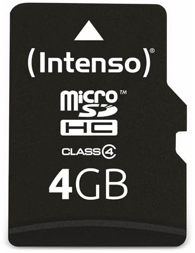 Intenso microSDHC 4GB Class 4 Speicherkarte inkl. SD-Adapter, schwarz von Intenso