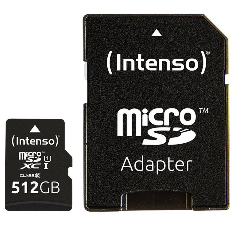 Intenso microSDXC-Karte 512GB UHS-I inkl. SD-Adapter Speicherkarte (inkl. SD-Adapter) von Intenso