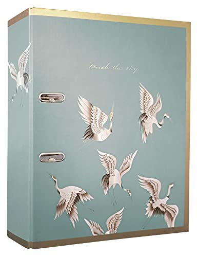 Interdruk DIN A4 75 mm Breit - Metallic Hochwertiges Design - Satin Gold Birds von Interdruk