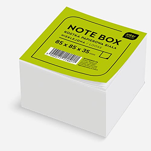 Interdruk KOSPAPNK Notizblock, Weiß, lose, 85 x 85 x 35 mm (~350 Blätter) von Interdruk