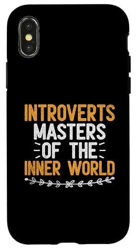 Hülle für iPhone X/XS Introverts Masters Of The Inner World Sprüche für Introvertierte von Introverted Designs For Introvert People Gifts