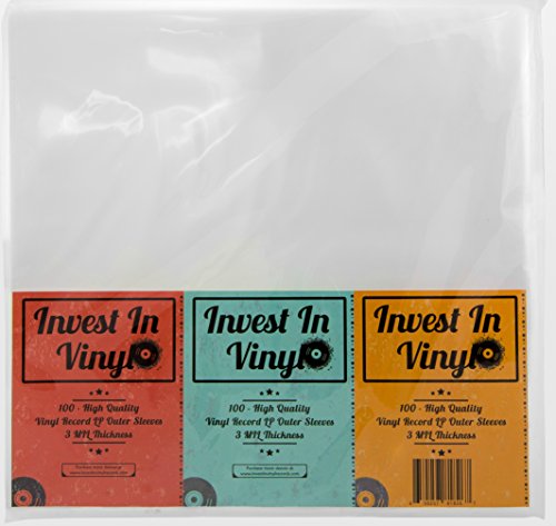 Invest In Vinyl Schallplattenhüllen aus Kunststoff, transparent, 3 mm x 31,8 cm, 32,4 x 31,8 cm, 100 Stück Invest In Vinyl Schallplattenhüllen aus Kunststoff, transparent, 3 mm x 31,8 cm, 32,4 x 31,8 cm, 100 Stück von Invest In Vinyl