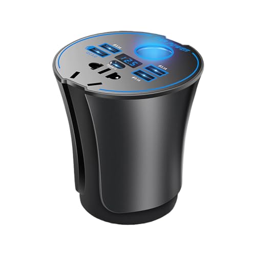 Car Inverter Adapter, Fast USB Charger, Auto Inverter with Multidevice Compatibility and Sturdy Design for Laptops Phones Tablets During Camping Travel Road Trips Car Inverter Adapter, Fast USB Charger, Auto Inverter with Multidevice Compatibility and Sturdy Design for Laptops Phones Tablets During Camping Travel Road Trips von Iouyjiu