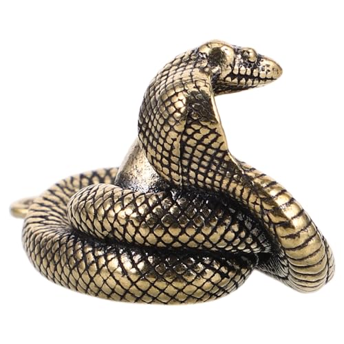 Ipetboom Messing Schlange Ornamente Retro Decor Dekoration Schlange Statue Messing Schlange Figur Schlange Messing Ornament Chinesische Schlange Zodiac Ornamente Mini Zodiac Snake von Ipetboom