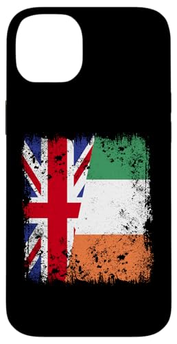 Britisch-Irland-Halbflagge, britisches irisches Erbe Hülle für iPhone 14 Plus von Ireland Flag Designs Proud Irish Roots