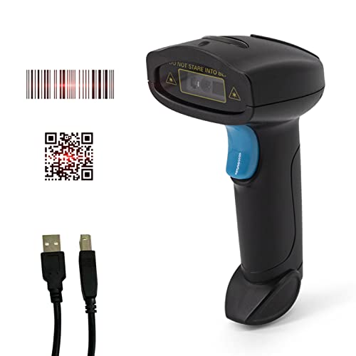 1D-2D-Barcodescanner, Handheld, kabelloser USB-Barcodeleser, manuelle Auslösung/automatisches kontinuierliches Scannen, unterstützt Papiercode, kompatibel mit Windows, Android, Mac von Irfora