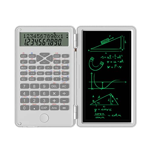 Calcolatrice scientifica Con Lavagna cancellabile 240 funzioni Display LCD a 2 Righe Calcolatrice matematica finanziaria pieghevole Forniture scolastiche per studenti Delle scuole medie superiori von Irfora