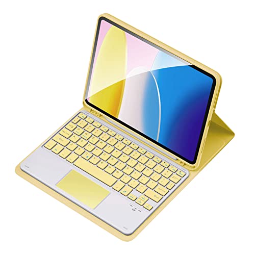 Irfora hülle,Kabellose BT-Tastatur, USB-Tastatur mit PU-Leder-Schutzhülle für Tablet, kompatibel mit iPad 10 10,9 Zoll (2022) von Irfora