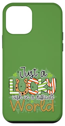 Festlicher St. Paddy's Day Leopardenmuster Just A Lucky Irish Hülle für iPhone 12 mini von Irish AF Apparel.USA