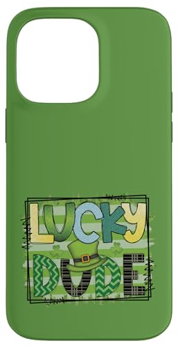 Festlicher St. Patricks Day Vibes Koboldhut Lucky Dude Herren Hülle für iPhone 14 Pro Max von Irish AF Apparel.USA